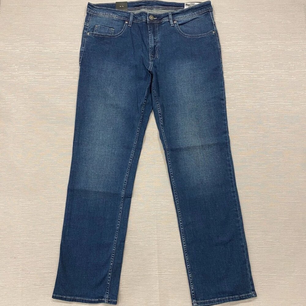 Buffalo David Bitton Jack Jeans Mens 38 x 34 Slim Fit Straight Medium Wash Denim